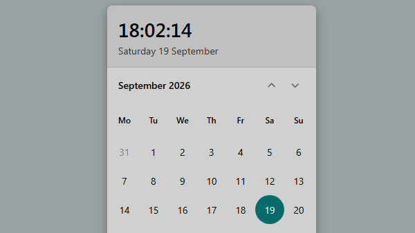 Card image for calendar project