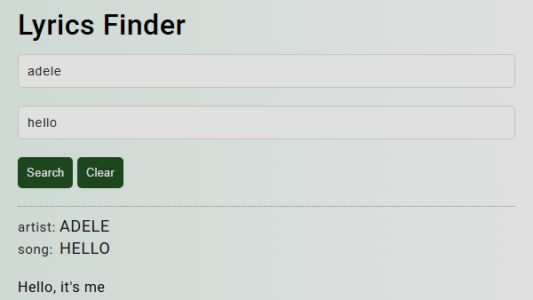Card image for lyrics finder project